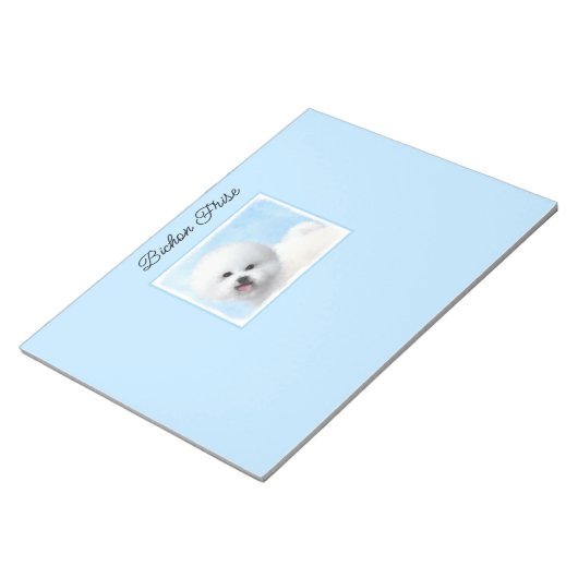 Bloc-note Peinture Bichon Frise - Cute Original Chien Art (Incliné)