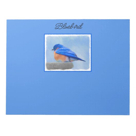 Bloc-note Peinture Bluebird - Art original pour oiseaux (Devant)