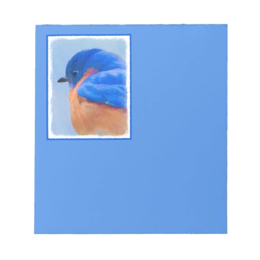 Bloc-note Peinture Bluebird - Art original pour oiseaux (Devant)
