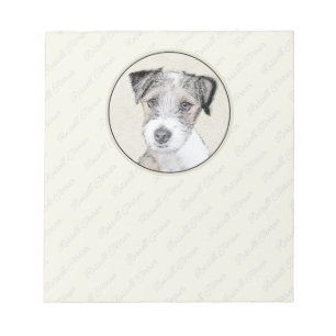 Bloc-note Peinture brute de Terrier Russell - Art de chien o