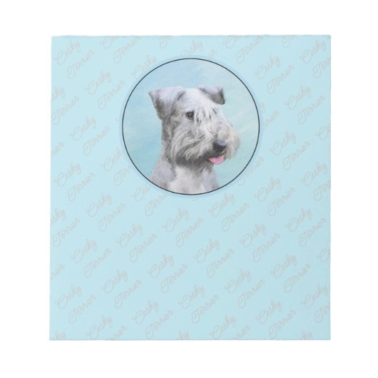 Bloc-note Peinture Cesky Terrier - Cute Original Chien Art (Devant)