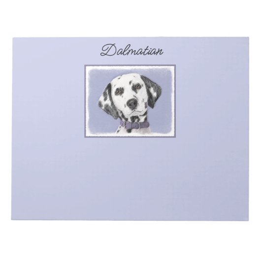 Bloc-note Peinture Dalmatienne - Cute Original Chien Art (Devant)