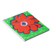 Bloc-note Peinture d'anémone rouge vif (Incliné)