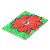 Bloc-note Peinture d'anémone rouge vif (Tourné)