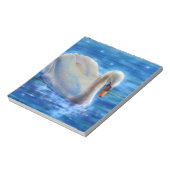 Bloc-note Peinture d'aquarelle blanche pour cygne (Tourné)