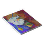 Bloc-note Peinture d'aquarelle d'orchidée hawaïenne blanche (Incliné)