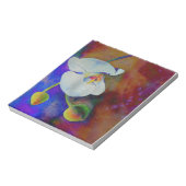 Bloc-note Peinture d'aquarelle d'orchidée hawaïenne blanche (Tourné)