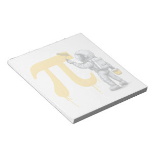 Bloc-note Peinture d'astronaute cool Symbole Pi Jour de Pi 