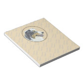 Bloc-note Peinture de berger australien - Art original de ch (Incliné)