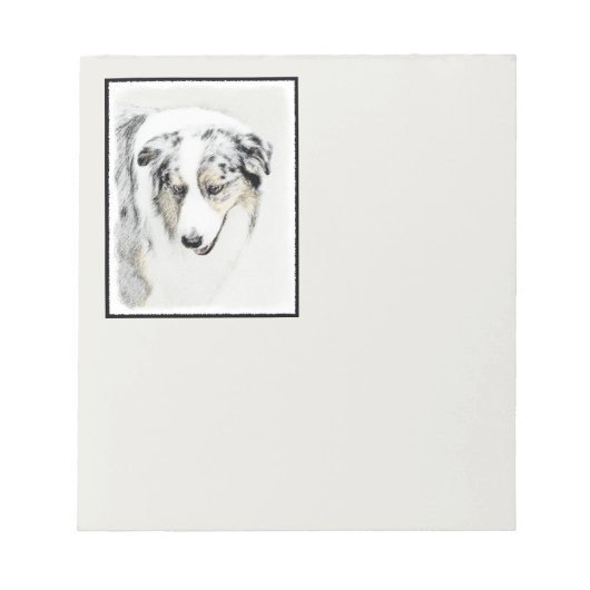 Bloc-note Peinture de berger australien - Art original de ch (Devant)