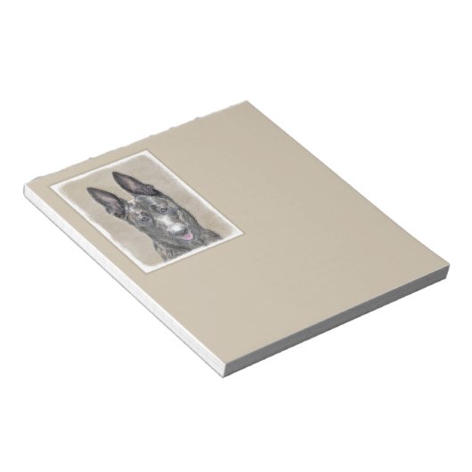 Bloc-note Peinture de berger hollandais - jolie art original (Incliné)