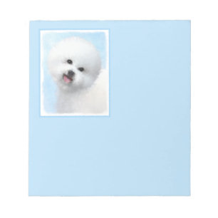 Bloc-note Peinture de Bichon Frise - Cute Original Dog Art