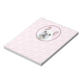 Bloc-note Peinture de Bouledogue Français (Crème/Blanc) - Ar (Tourné)