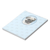 Bloc-note Peinture de carlin - Joli art original de chien (Tourné)