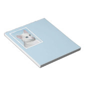 Bloc-note Peinture de chat blanc - Cute Original Cat Art (Incliné)