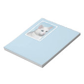Bloc-note Peinture de chat blanc - Cute Original Cat Art (Tourné)