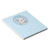 Bloc-note Peinture de chat blanc - Cute Original Cat Art (Incliné)