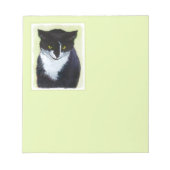 Bloc-note Peinture de chat Tuxedo - Cute Original Cat Art (Devant)