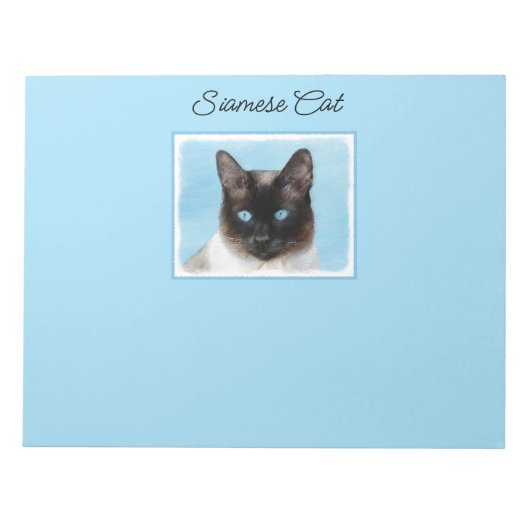 Bloc-note Peinture de chats de Siamese - Cute Original Cat A (Devant)