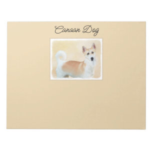 Bloc-note Peinture de chien de Canaan - jolie art original d