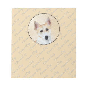 Bloc-note Peinture de chien de Canaan - jolie art original d