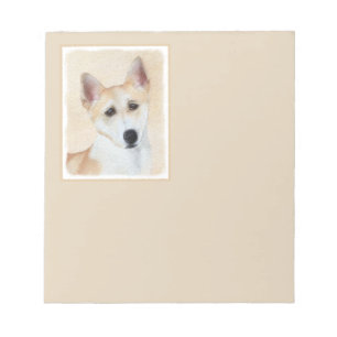Bloc-note Peinture de chien de Canaan - jolie art original d