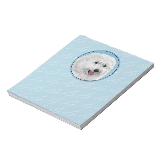 Bloc-note Peinture de chien des lowland polonais - Art du ch (Tourné)