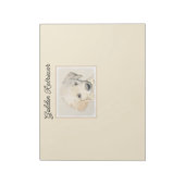 Bloc-note Peinture de chiot d'or Retriever - Art de chien or (Tourné)