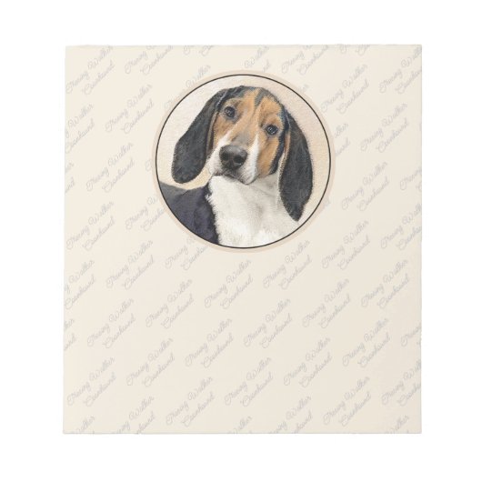 Bloc-note Peinture de Coonhound de Treeing Walker - Œuvre d' (Devant)