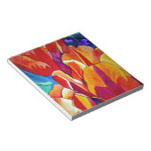 Bloc-note Peinture de fleurs à l'aquarelle de tulipes orange (Incliné)