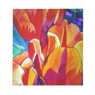 Bloc-note Peinture de fleurs à l'aquarelle de tulipes orange