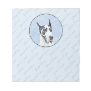 Bloc-note Peinture de Great Dane (Arlequin) - Art original d