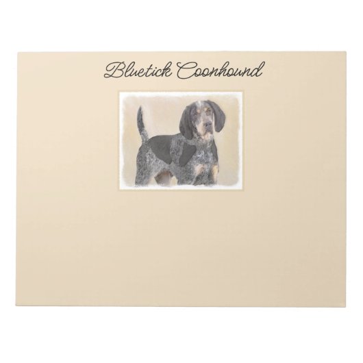 Bloc-note Peinture de linge bluetick - mignon chien original (Devant)