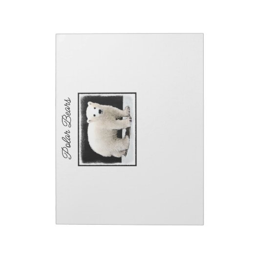 Bloc-note Peinture de l'ours polaire - Oiginal Wildlife Art (Tourné)