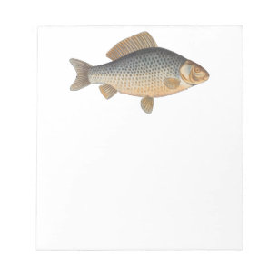 Bloc-note peinture de pêche de carpe dessin d'eau douce