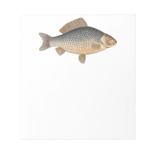 Bloc-note peinture de pêche de carpe dessin d'eau douce  (Devant)