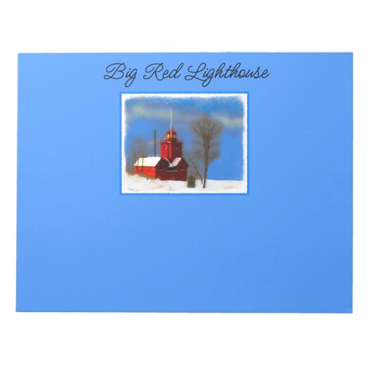 Bloc-note Peinture de phare rouge - Art original (Devant)