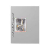 Bloc-note Peinture de pic à ventre rouge Art original (Tourné)