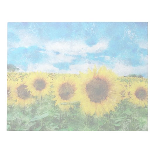 Bloc-note Peinture de tournesols (Devant)