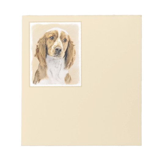Bloc-note Peinture de Welsh Springer Spaniel - Art original (Devant)