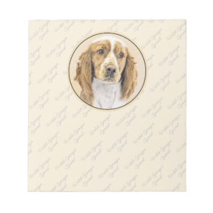 Bloc-note Peinture d'espagnol Welsh Springer - Art original