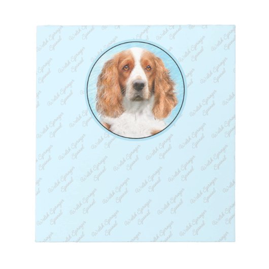 Bloc-note Peinture d'espagnol Welsh Springer - Art original  (Devant)