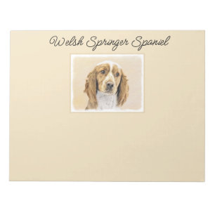 Bloc-note Peinture d'espagnol Welsh Springer - Art original
