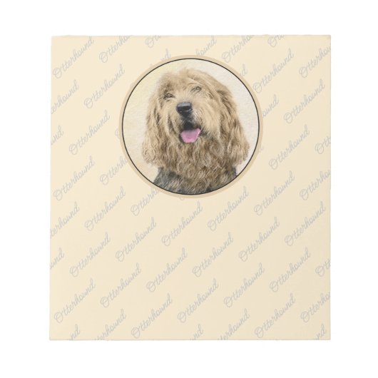 Bloc-note Peinture d'Otterhound - Joli art original de chien (Devant)