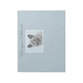 Bloc-note Peinture Elkhound norvégienne - Art Chien original (Tourné)