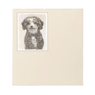 Bloc-note Peinture espagnole de chien d'eau - jolie art orig