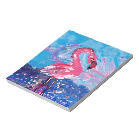 Bloc-note Peinture Flamant rose (Tourné)