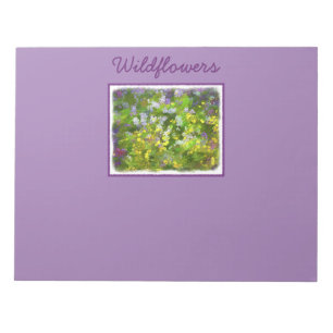 Bloc-note Peinture fleur sauvage Impasto - Art Fleur Origina