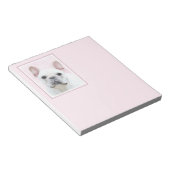 Bloc-note Peinture française de Bulldog (Crème/Blanc) - Art  (Incliné)