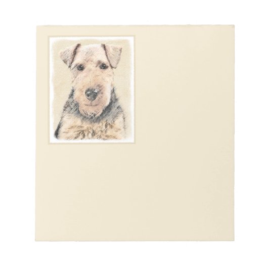 Bloc-note Peinture galloise Terrier - Cute Original Chien Ar (Devant)
